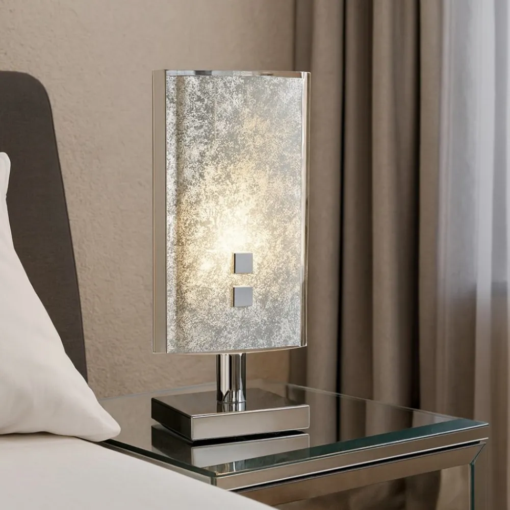 Abat Jour-Top Light Abat-jour camera da letto in foglia argento shadow