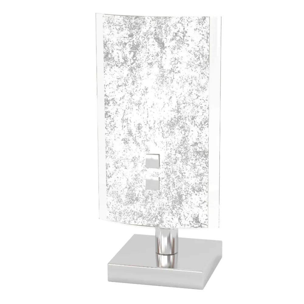 Abat Jour-Top Light Abat-jour camera da letto in foglia argento shadow