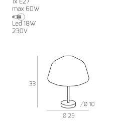 Abat Jour-Top Light Abat jour camera da letto moderna to plight vetro trasparente