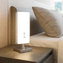 Abat Jour-Top Light Abat jour camera da letto moderna in vetro bianco shadow