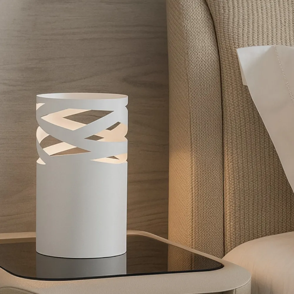 Abat Jour-Selezionato da Mazzolaluce Abat-jour da comodino bianca design moderno per camera da letto