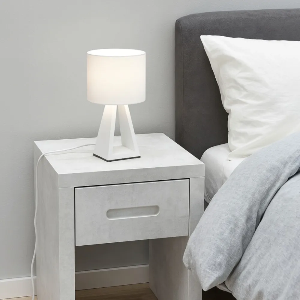Abat Jour-Vivida International Abat-jour da comodino bianco led 8.4w 3000k touch dimmer vivida pup metal