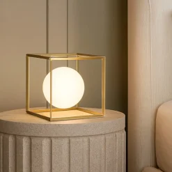 Abat Jour-Perenz Illuminazione Abat-jour da comodino cube perenz oro sfera vetro