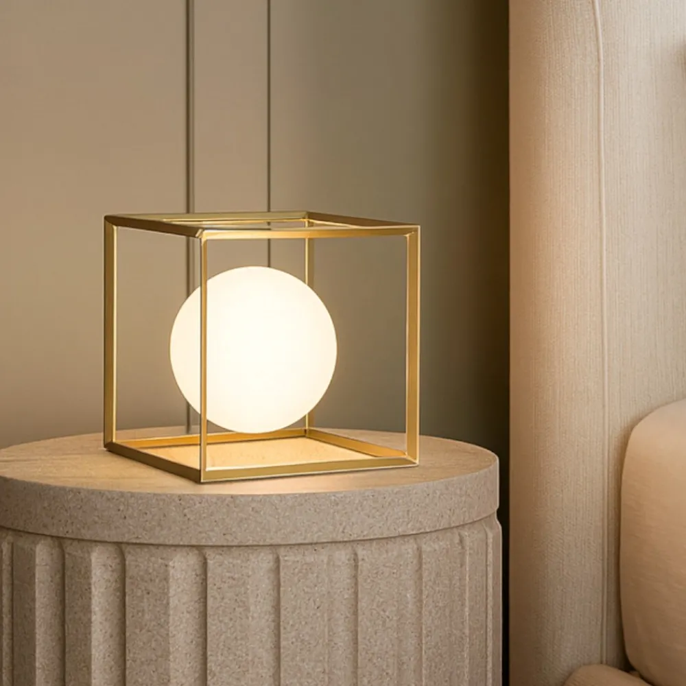 Abat Jour-Perenz Illuminazione Abat-jour da comodino cube perenz oro sfera vetro