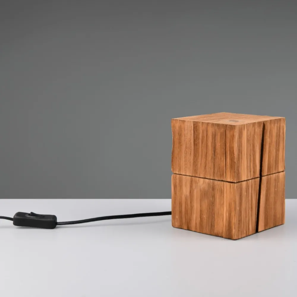 Abat Jour-Selezionato da Mazzolaluce Abat-jour da comodino cubo in legno led 2700k