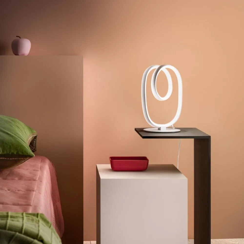 Abat Jour-Gea Luce Abat-jour da comodino diva bianco design moderna