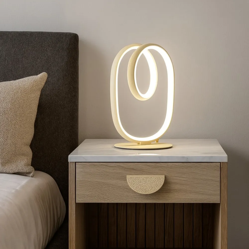 Abat Jour-Gea Luce Abat jour da comodino diva oro design moderna