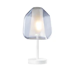 Abat Jour-Top Light Abat jour da comodino double skin toplight moderna bianco blu