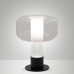 Abat Jour-Fabas Luce Abat-jour da comodino in vetro trasparente moderna flick