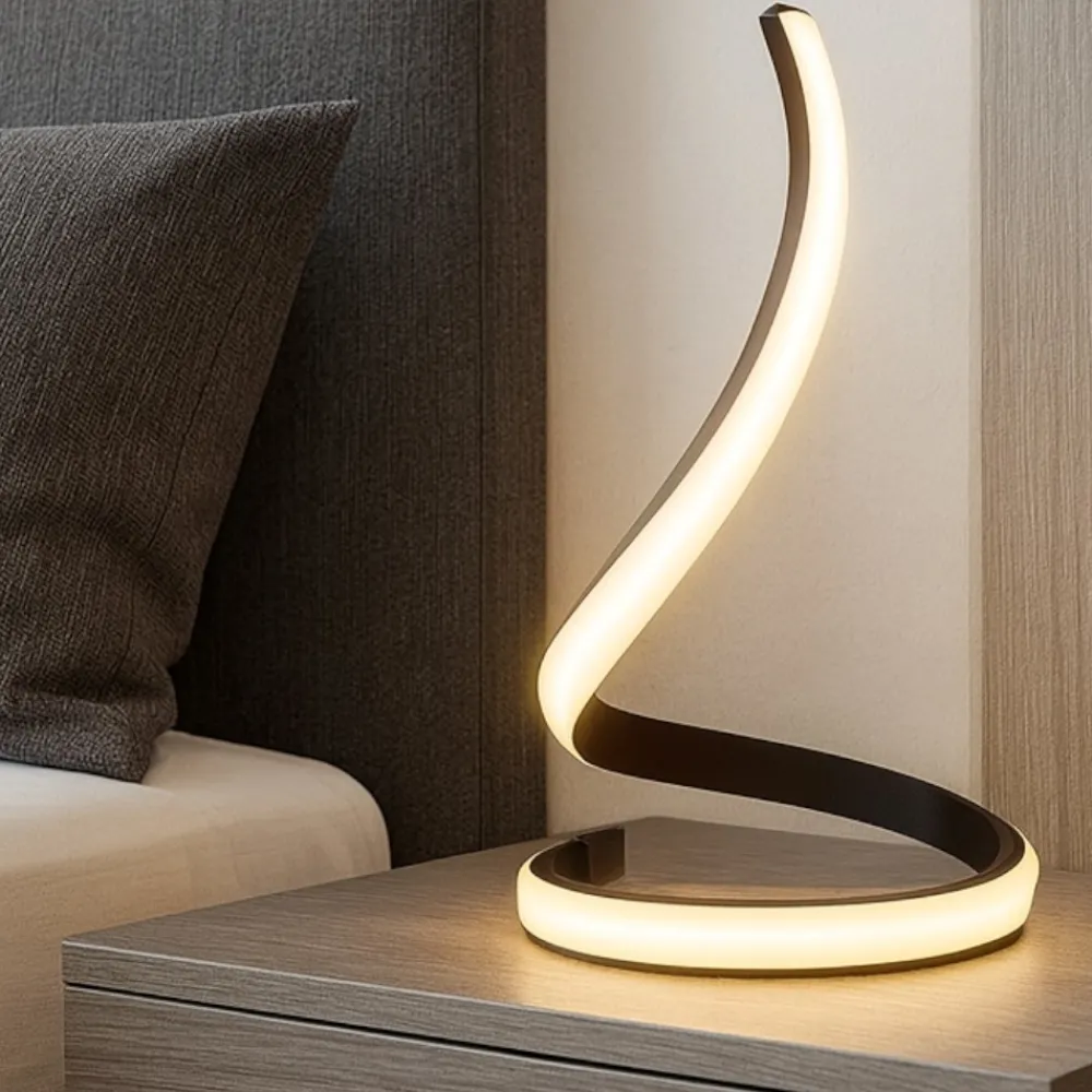 Abat Jour-Selezionato da Mazzolaluce Abat-jour da comodino moderna led marrone ossido per camera da letto
