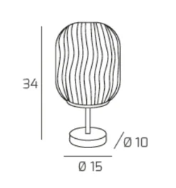Abat Jour-Top Light Abat-jour da comodino moderna toplight tender cromo
