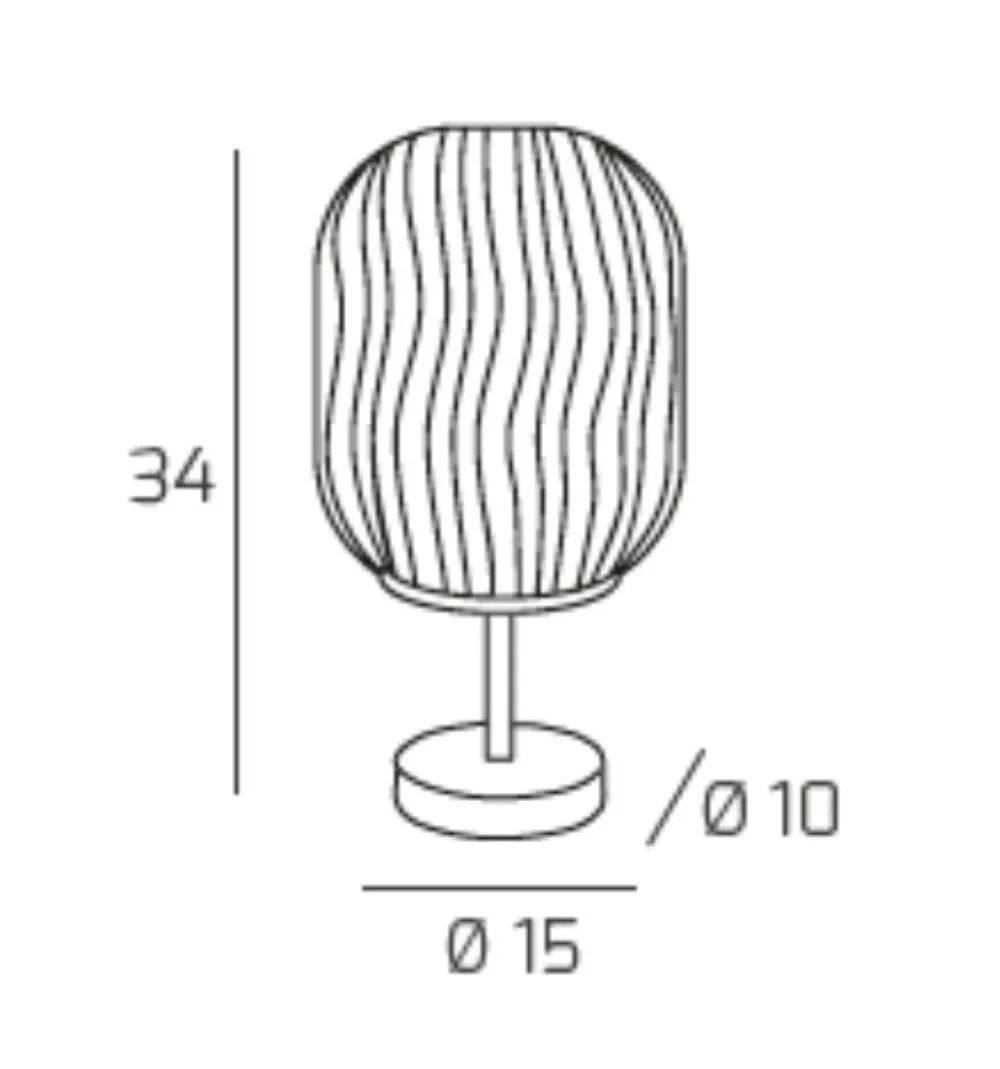 Abat Jour-Top Light Abat-jour da comodino moderna toplight tender cromo