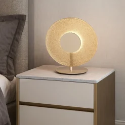 Abat Jour-Ondaluce Abat-jour da comodino lt candy led vetro ambra