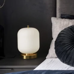 Abat Jour-Selezionato da Mazzolaluce Abat-jour da comodino oro vetro bianco per camera da letto