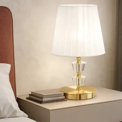 Abat Jour-Ideal Lux Abat jour da comodino pegaso tl1 oro per camera da letto
