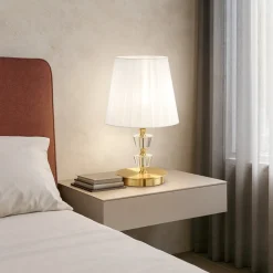 Abat Jour-Ideal Lux Abat jour da comodino pegaso tl1 oro per camera da letto