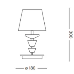 Abat Jour-Ideal Lux Abat jour da comodino pegaso tl1 oro per camera da letto