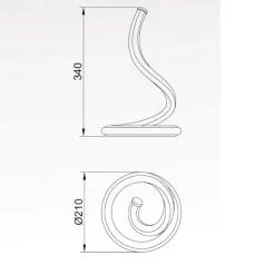Abat Jour-Selezionato da Mazzolaluce Abat jour da comodino per camera da letto moderna led 12w 3000k