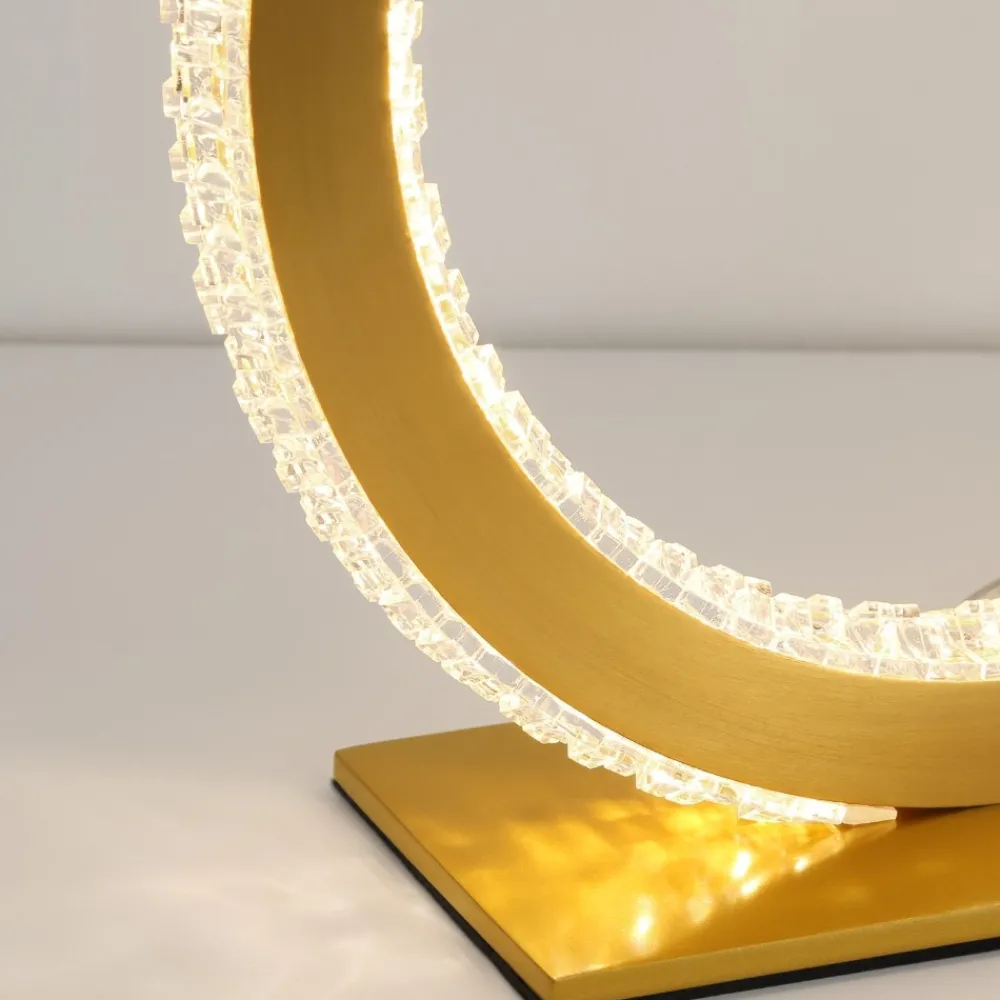 Abat Jour-Selezionato da Mazzolaluce Abat-jour lampada comodino anello oro per camera da letto contemporanea