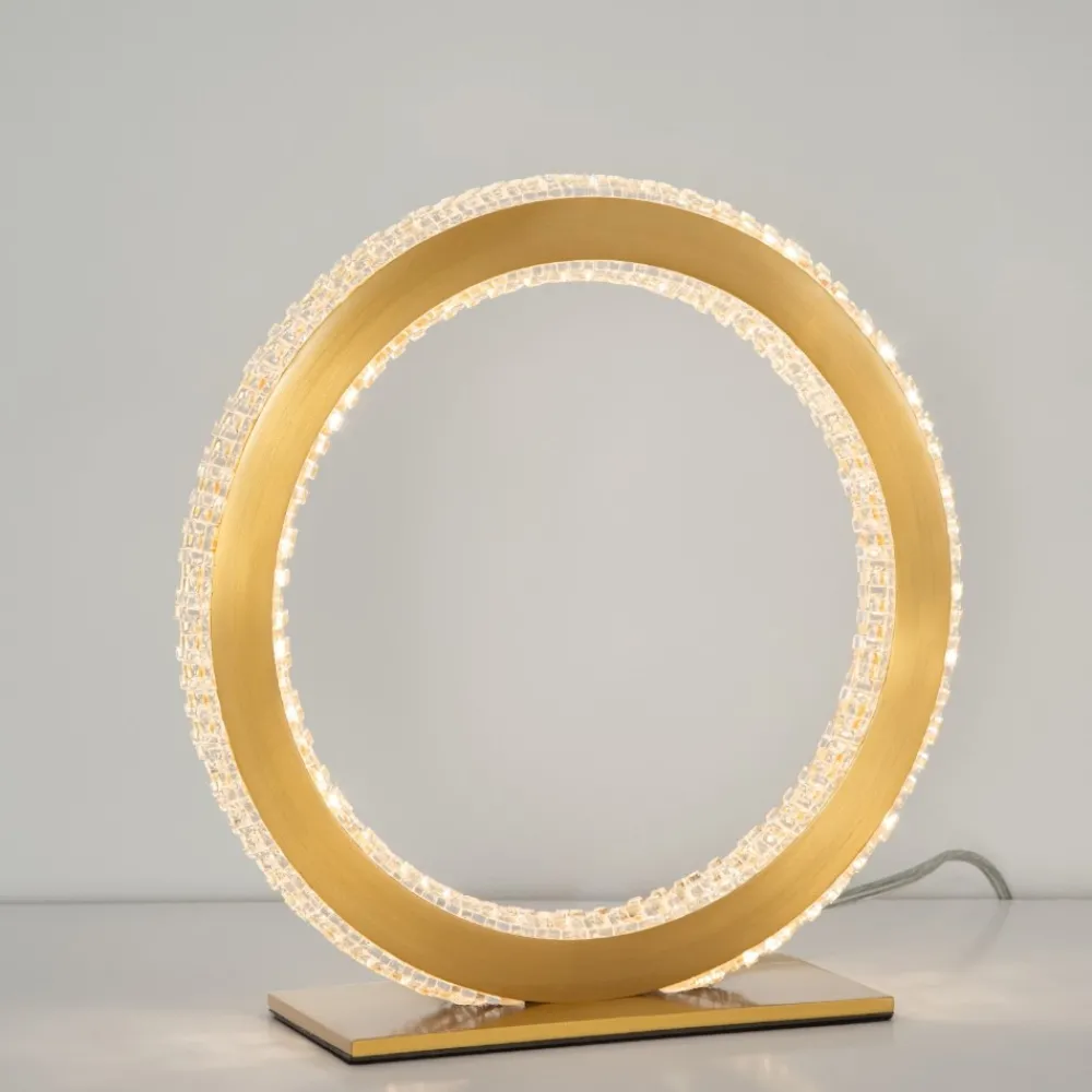 Abat Jour-Selezionato da Mazzolaluce Abat-jour lampada comodino anello oro per camera da letto contemporanea