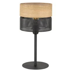 Abat Jour-Selezionato da Mazzolaluce Abat-jour lampada da comodino nero quercia per camera da letto moderna