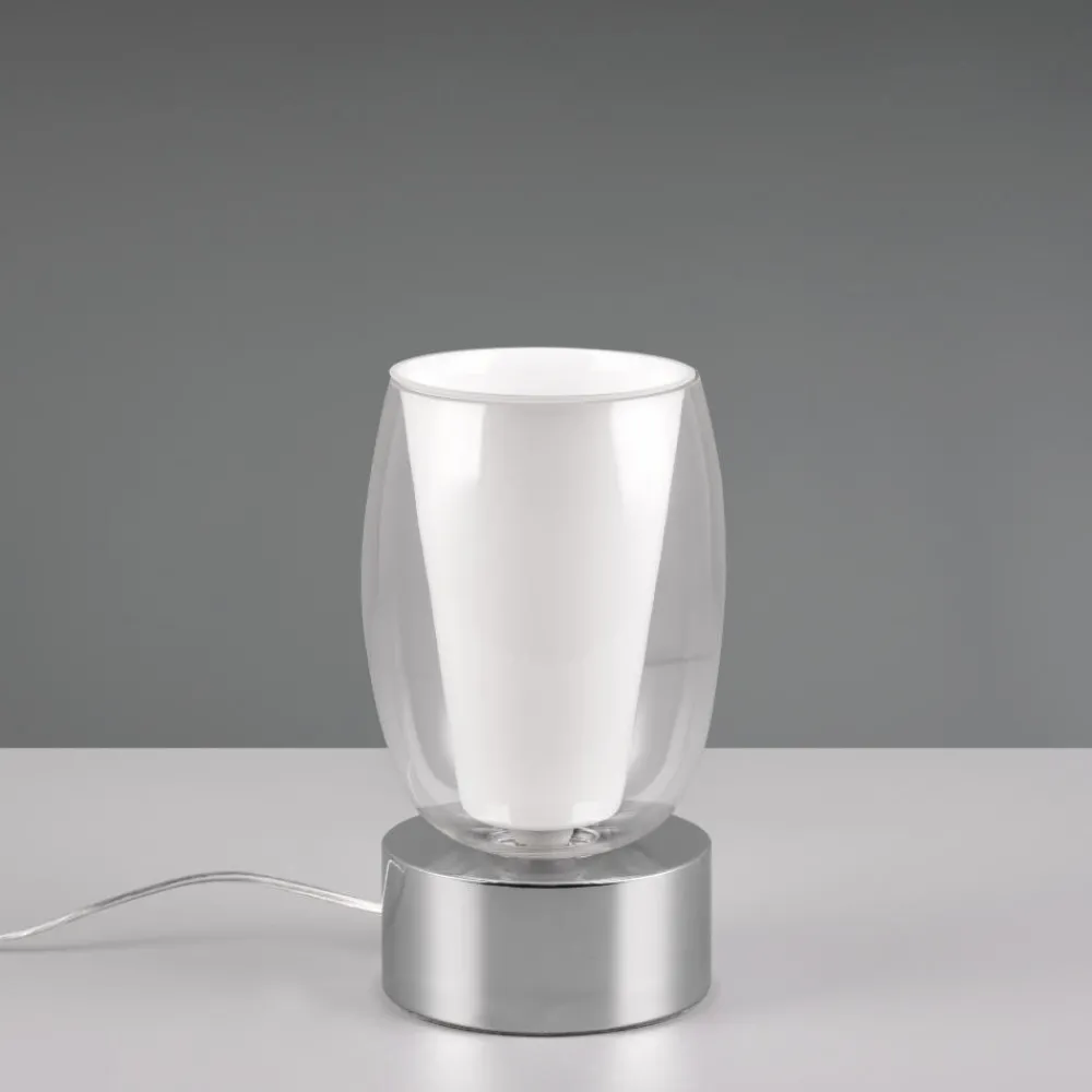 Abat Jour-Selezionato da Mazzolaluce Abat jour lampada da comodino cromo design vetro trasparente