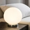 Abat Jour-Top Light Abat-jour lampada da comodino sfera vetro bianca per camera da letto