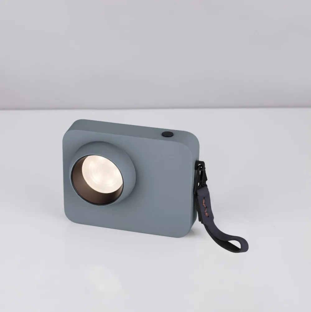 Abat Jour-Selezionato da Mazzolaluce Abat-jour lampada da comodino macchina fotografica moderna blu grigio