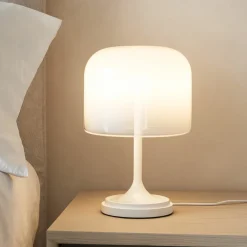 Abat Jour-Maytoni Abat-jour lampada da comodino spirito vetro bianco led 3000k