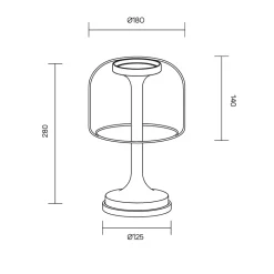 Abat Jour-Maytoni Abat-jour lampada da comodino spirito vetro bianco led 3000k