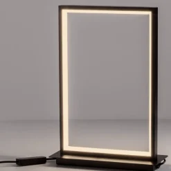 Abat Jour-Selezionato da Mazzolaluce Abat-jour lampada da comodino moderna led 3200k rettangolare nera