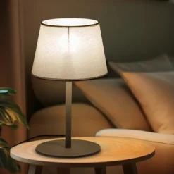 Abat Jour-Selezionato da Mazzolaluce Abatjour lampada da comodino sabbia con paralume per camera da letto moderna