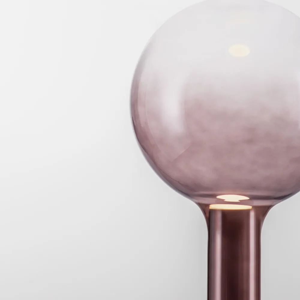 Abat Jour-Selezionato da Mazzolaluce Abat-jour lampada design sfera di vetro rosa scuro led moderna