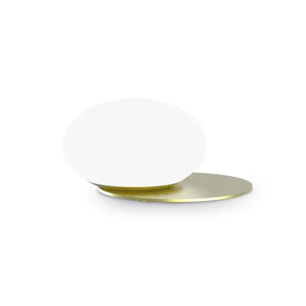 Abat Jour-Ideal Lux Abat-jour lampada ninfea tl1 ottone da comodino