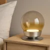 Abat Jour-Miloox Abat-jour lampada jotto moderna vetro trasparente ambra