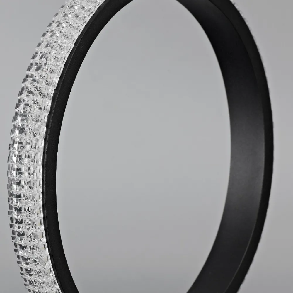 Abat Jour-Selezionato da Mazzolaluce Abat-jour led lampada da comodino cerchio moderna nera
