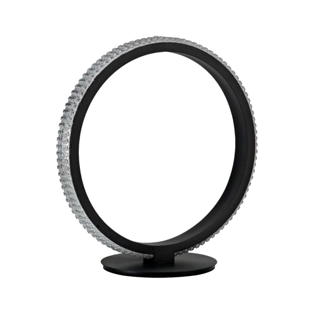 Abat Jour-Selezionato da Mazzolaluce Abat-jour led lampada da comodino cerchio moderna nera
