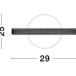 Abat Jour-Selezionato da Mazzolaluce Abat-jour led lampada da comodino cerchio moderna nera