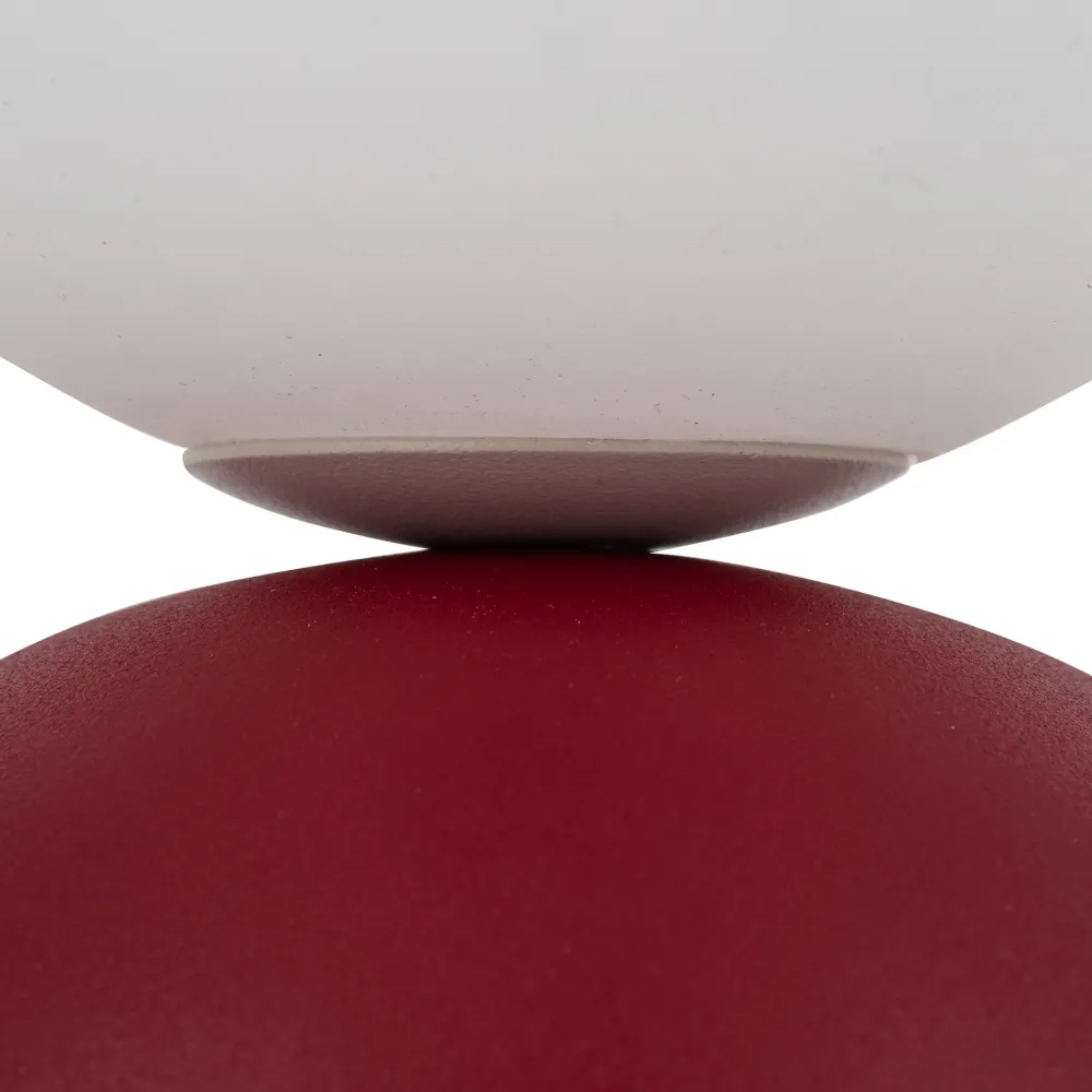 Abat Jour-Selezionato da Mazzolaluce Abat-jour moderna rossa sfera bianca lampada da comodino