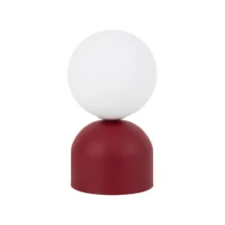 Abat Jour-Selezionato da Mazzolaluce Abat-jour moderna rossa sfera bianca lampada da comodino
