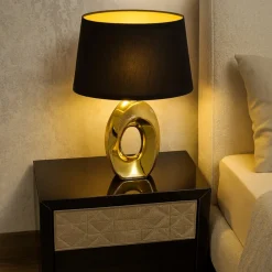 Abat Jour-Selezionato da Mazzolaluce Abat jour per camera da letto oro paralume nero