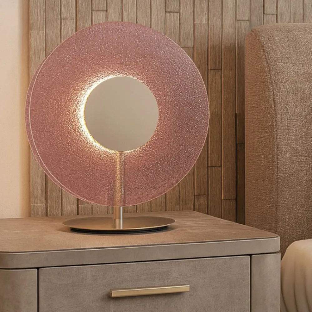 Abat Jour-Ondaluce Abat jour per cameretta lt candy vetro rosa led moderna