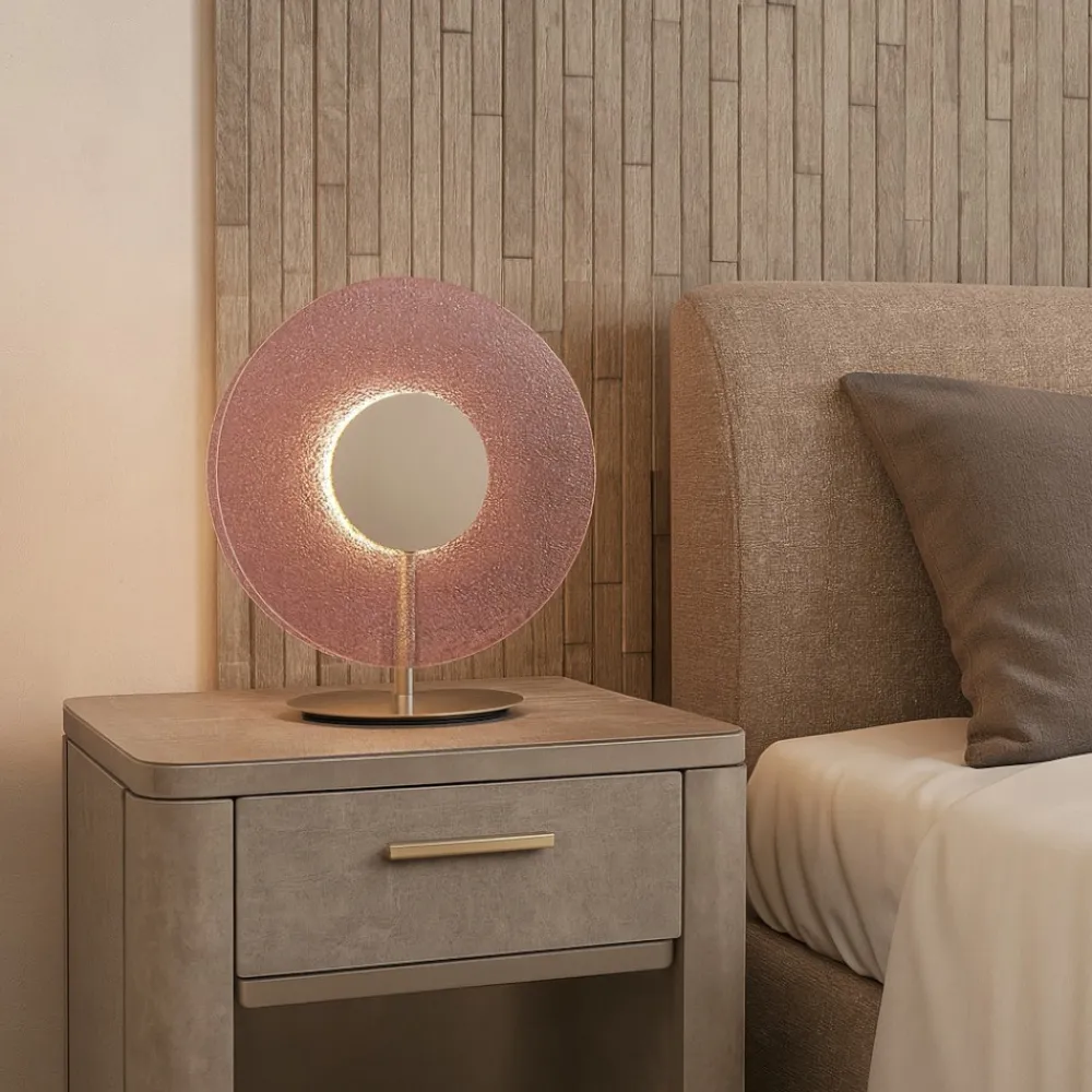 Abat Jour-Ondaluce Abat jour per cameretta lt candy vetro rosa led moderna