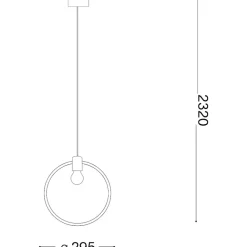 Lampadari Moderni-Ideal Lux Abc sp1 round round lampadario particolare cerchio ottone oro