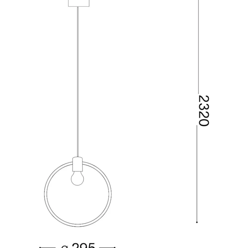 Lampadari Moderni-Ideal Lux Abc sp1 round round lampadario particolare cerchio ottone oro