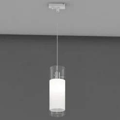 Illuminazione A Binario-Selezionato da Mazzolaluce Accessorio lampada a sospensione cilindro trasparente per binario bianco