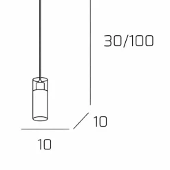 Illuminazione A Binario-Selezionato da Mazzolaluce Accessorio lampada a sospensione cilindro trasparente per binario bianco