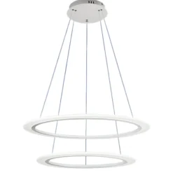 Lampadari Moderni-Affralux acryled lampadario led modello doppio anello 36w 3000k