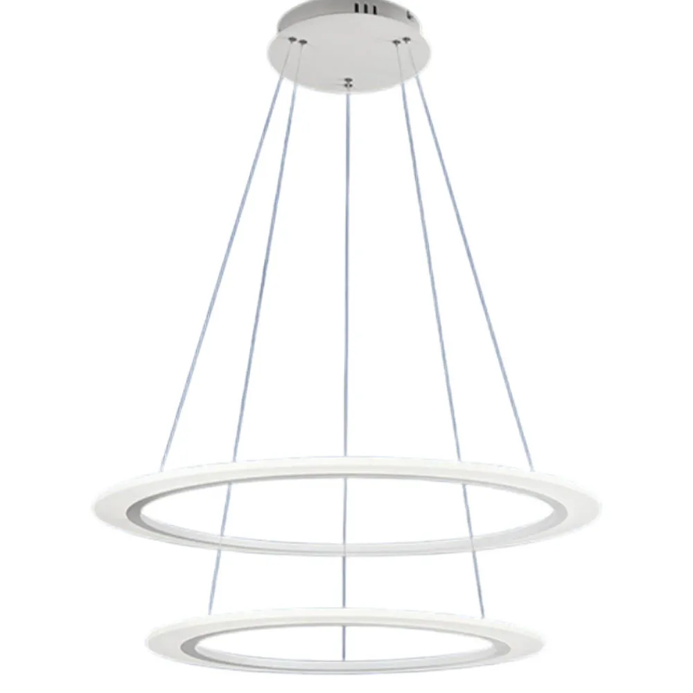 Lampadari Moderni-Affralux acryled lampadario led modello doppio anello 36w 3000k
