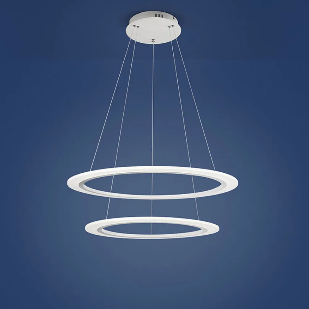 Lampadari Moderni-Affralux acryled lampadario led modello doppio anello 36w 3000k